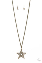 Load image into Gallery viewer, SUPERSTAR STYLIST BRASS PAPARAZZI NECKLACE