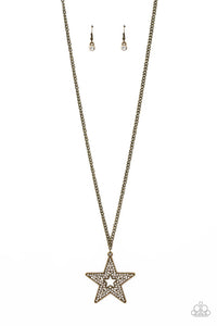 SUPERSTAR STYLIST BRASS PAPARAZZI NECKLACE