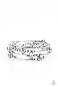 PAPARAZZI ACCESSORIES - SHOWY SHIMMER SILVER BRACELET