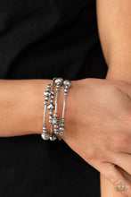 Load image into Gallery viewer, PAPARAZZI ACCESSORIES - SHOWY SHIMMER SILVER BRACELET